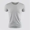 Heren T-shirt Pure Kleur V-kraag Korte mouwen Tops Tees Heren T-shirt Zwarte Panty Man T-shirts Fitness Voor Mannelijke Kleding TDX01 240116