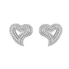 Boucles d'oreilles DRlove magnifique coeur Bling accessoires de mariage de mariée tempérament bijoux pour femmes amour cadeau fantaisie