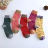 5 Styles chaussettes en laine femmes hiver thermique chaud femme équipage mode coloré épais chaussettes dames décontracté style National chaussette ZZ