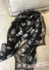 Skull head light beach scarf women039s summer beach scarf daily decoration silk scarves9727969