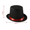 Top Hat Black Fedora Sihirbazı Kutlama Sokak Pografisi 13mc