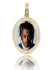 14K Gold Custom Made Memory Picture Po Pendant Iced With 18quot 20quot 24quot Rope Chain Halsband Zircon Bling Mens Hip H6470631