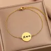 Braccialetti con ciondoli Bracciali in acciaio inossidabile Classico simbolo dell'infinito Elegante ciondolo a cuore Trifoglio fortunato Bracciale alla moda per gioielli da donna