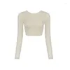 Women's Blouses 2024 Fashion Bead Stud Shiny Long Sleeve T-shirt Sexy Short Top High Street Party Nightclub