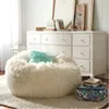 Soft Fluffy Wool Fur Bean Bag CoverWithout FillerSofa Lazy Couch Chair Kids Party Festival Baby Pography Show Props Stool 240116