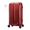 Suitcases Red Luggage Lever Push Password Travel Box