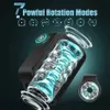 Andra hälsoskönhetsartiklar Masturbator för män Automatisk rotation Manlig avsugning Maskin Oral Pussy Vaginal Penis Vibrator Toy for Adult Masturbation Cup Q240117