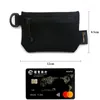 Wallets Super Mini Coin Wallet Japanese Style Black Minimalist Card Holder Nylon Waterproof Wear-resistant Purse With Zipper For Man