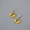 Kolczyki Dangle Ginkgo liść kształt zwisają złota stylowa biżuteria dla kobiet