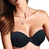 YANDW Sexy Lingerie Push Up Bra Big Breast 12 Cup Plus Size Mulheres Silicone Strapless Qua A B C D E F 70 75 80 85 90 95 240116