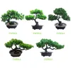 Dekoracyjne kwiaty ogrodowe domowe biuro sztuczne drzewo bonsai z doniczkowym darem darowizny w stylu chiński styl realilski sosnowy dekoracja stolika