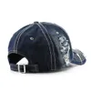 Ball Caps FS Amerikaanse Streetwear Denim Cap Voor Mannen Retro Gewassen Hip Hop Baseball Caps Dames Merk Versleten Gat Designer Hoed pet Homme YQ240117