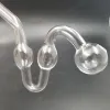 Pipes à fumer en forme de U en verre avec 3 chambres LL