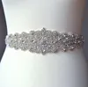 2019 White Ivory Color Handmade Pärled Crystal Wedding Bridal Sash Luxurious Satin Wedding Belts Säljer bröllop Sashes8204310