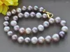Pendentifs Z11090 17 "15mm rose lavande blanc rond Edison Keshi collier ras du cou de perles