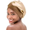 Kvinnor korsar pannband Satin Bonnet Solid Color Nightcap Fashion Simple Lady Hair Care Cap Beauty Hat SleepCap Hair Accessories