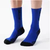 Mens Antislip Football Socks Men Kvinnor Nonslip Soccer Basketball Tennis Sport Grip Cycling Riding 5 Par 240117