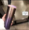 Tumblers Kahve Kupası Taşınabilir Su Kupası 304 Paslanmaz Çelik Eşlik Eden Kupa Kupa Kahve Kupası Saman Kabartmalı Tanrıça Gradyan Kupası Starbucks 401-500ml