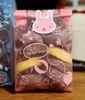 新しいDIY 200pcs/lotかわいいウサギレッドオープントップスナックバッグ/ルルブルーラブリービスケットパンクッキーギフトバッグ7*15cm、8.5*23cm卸売ll