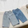 Jeans 2052C Kinderbroeken Denim broek Lente Zomer 2022 Nieuwe Eenvoudige Mode Jongensjeans Elastische taille Casual gewassen broek