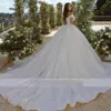 2024 Una línea de vestido de novia de princesa Sweetheart con cuentas fuera del hombro Apliques de encaje Vestidos de novia Vestidos De Novia Robe De Mariee