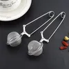 30Pcs/lot Reusable Stainless Steel Teakettle Locking Tea Filter Seasoning Ball Multifunction Mesh Herbal Ball Tea Spice Strainer 240117