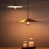 Pendellampor nordisk designer kreativ säng lampa restaurang kafé ljus lyx konisk flygande tefat konstnärlig atmosfär