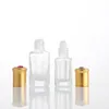 3ml octagonal roller ball bottle glass rolling ball perfume bottle essential oil steel filling bottle glass small sample ZZ