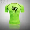 Compressie Shirt Mannen Fitness Gym Super Hero Sport Running T-shirt Rashgard Tops Tee Sneldrogende T-shirt Met Korte Mouwen Voor mannen 240116