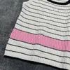 Stripe Tank Tops For Women Letter Sports Knitted Vest Summer Pullover Sleeveless Tops