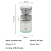 Portable Usb Blender Mini Citrus Squeezer Multifunctional Manual Lemon Juicer Electric Hand Squeeze Shake Mixer 240117