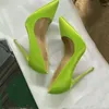 Туфли под платье, зеленые женские атласные туфли-лодочки с острым носком на высоком каблуке 8 см, 10 см, 12 см, свадебные туфли для подружек невесты, элегантные туфли-лодочки на шпильке, большие размеры