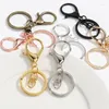 Keychains 5st/Lot Metal Hummer Clasp Hooks 35x65mm Keychain Swivel Split Key Ring Plated Gold DIY Jewelry Making Findings Supplies