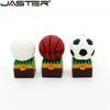 Usb flaş sürücüler futbol usb flash sürücü spor karikatür bellek çubuğu 128gb basketbol 64GB tenis kalem sürücü beyzbol yaratıcı hediye golf u disk