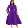 Ethnic Clothing Petal Sleeve A-line Dress African Long Dresses For Women 2024 Summer Sale Evening Party High Waist Robe Femme Plus Size