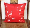Nakış kiraz çiçekleri yastık yastık kapağı sandalyeler için kanepe lomber arka yastık saten kumaş yastık kasası ev dekorasyonu4479367