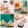 Dinnerware Sets Glass Cake Dome Round Clear Cover Protective