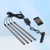 4pcs 48leds Car RGB LED Neon Light Light Lamp Strip Trip Decosphere Lights Wireless Phone App Control for Android IOS1386541