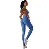 Ensembles actifs Yoga ensemble femmes beau dos croisé sport haut court taille haute entraînement Fitness Leggings tenues Gym course vêtements de sport vêtements