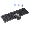 Tastaturen SeenDa Kabellose Tastatur- und Maus-Kombination, Bluetooth, wiederaufladbar, volle Größe, kabellose Tastatur-Maus-Kombination für mehrere Geräte, J240117