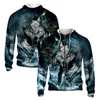 Męskie z kapturem wielokolorowe ziarno nadrukowane 3D Autumn/Winter Zipper Bluza z kapturem retro street sport mody mody