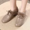 Geklede schoenen Loafers Dames Veters 2024 Lente Echt leer Oxford Grote maat Britse stijl Casual