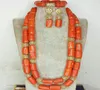 Nigeria Wedding Jewelry Handmade Original Coral African Beads Jewelry Set Gold Dubai Women Costume Jewelry Set Coral Party ABG8 224786748