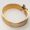 Bracciale in oro classico braccialetti clic donna uomo gioielli firmati argento acciaio al titanio 19 colori selezionati Bracciale rigido per amanti regalo unisex di alta qualità non sbiadisce