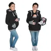 Płaszcz z kapturem macierzyńskim trzy w jednym z kapturem Winter Kangaroo Pocket Kieszeń SWEATER MATERNITY dla kobiet w ciąży ponadwymiarowa z kapturem 240117