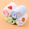 Towel 1Pc 25x25cm Small Kindergarten Cartoon Fruit Embroidered Cotton Soft Absorbent Children Kids Baby Square Face