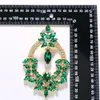 Stonefans Overdreven Groene Oorbellen voor Vrouwen Drag Queen Accessoires 2023 Oversize Crystal Dangle Earring Sieraden 240116