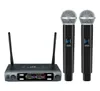 Microfoons Draadloze microfoon Handheld Dual Channels UHF Vaste frequentie Dynamische microfoon voor Karaoke Wedding Party Band Church Show 6816072