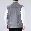 Man Vest Mens Men for Jackets Sleeveless Jeans Denim Jacket Veste Homme Cotton Comfort 240116