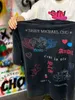 Camisetas masculinas Saint Michael Cho Bubble Little Angel Limited Direct Spray Impresso High Street Angustiado Mangas Curtas Zu